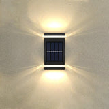 Solar Garden Wall Light  Up Down LED Outdoor Sconce - Detailed view