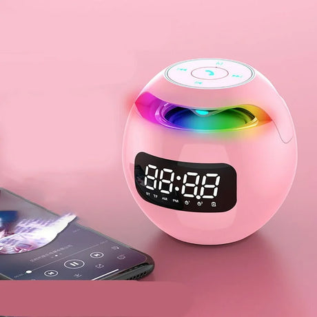 Smart Digital Alarm Clock  RGB Light Bluetooth Speaker Display - Product showcase