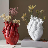 Anatomical Heart Vase  Gold Resin Floral Vessel - Product detail 4