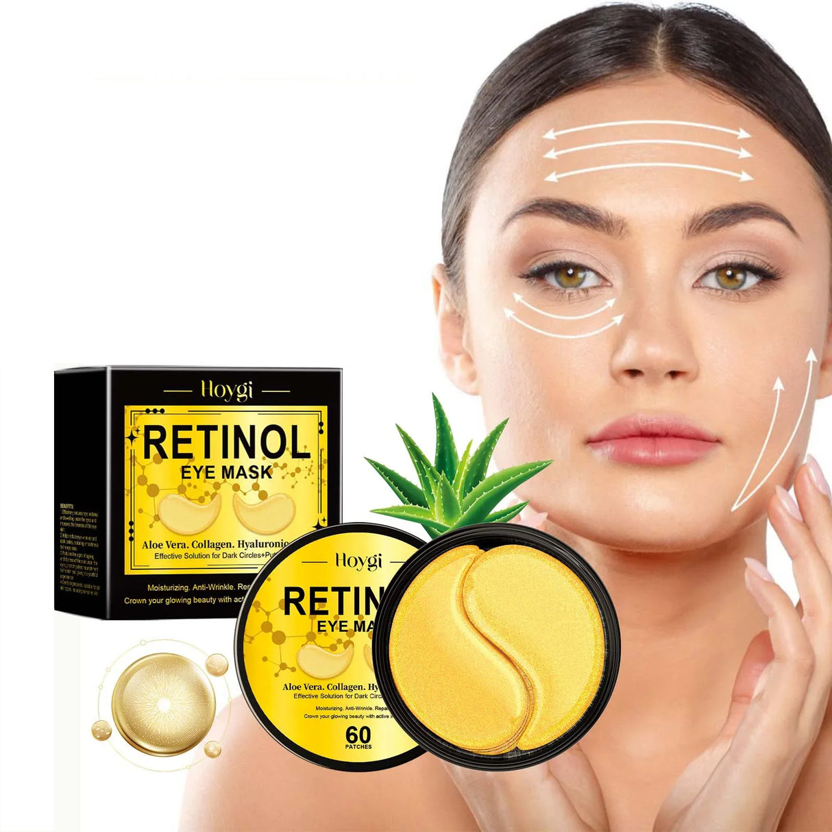 Retinol Eye Mask  Collagen  Aloe Vera Complex - Detailed view