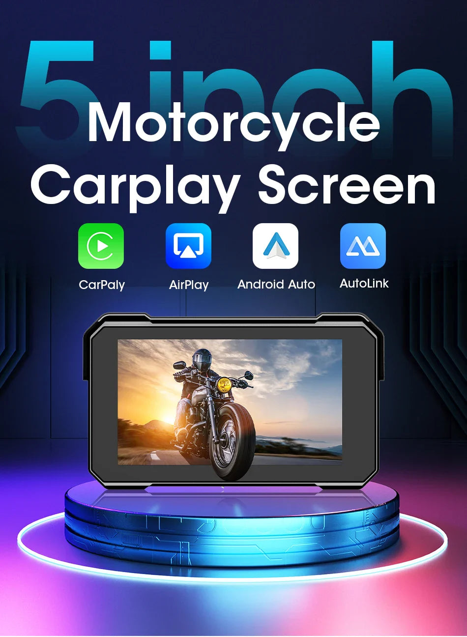 Smart Motorcycle Display  IPX7 Waterproof CarPlay Android Auto - Product detail 7
