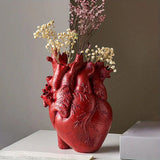 Anatomical Heart Vase  Gold Resin Floral Vessel - Product example