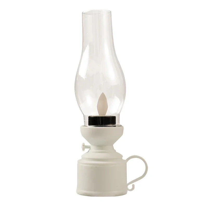 Vintage LED Oil Lamp  Battery Powered Glass Chimney Design - Product detail 6