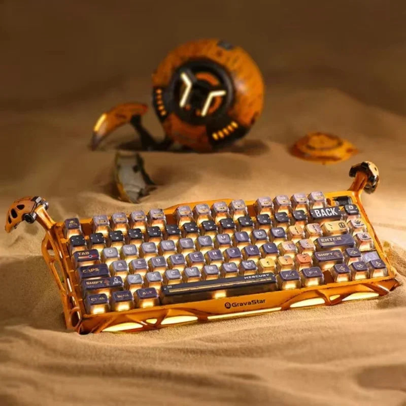 Gaming Mechanical Keyboard  Aluminum Frame RGB Backlit - Product showcase