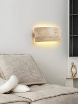 Modern Travertine Wall Lamp  Natural Stone LED Sconce - Product example