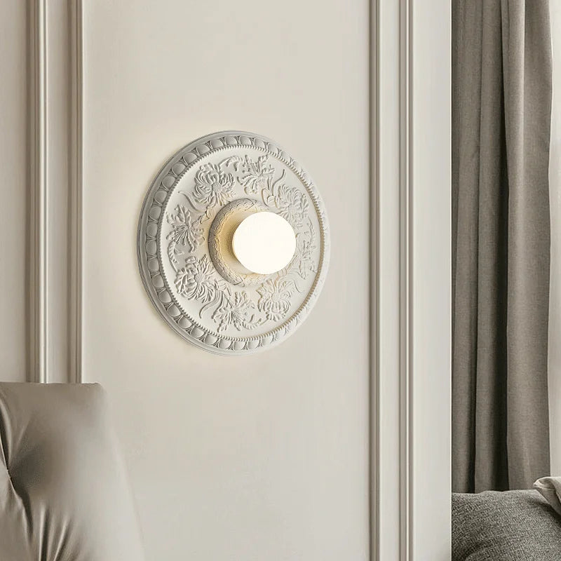 Victorian Ceiling Medallion Light  Floral Relief Pattern - Product detail 4