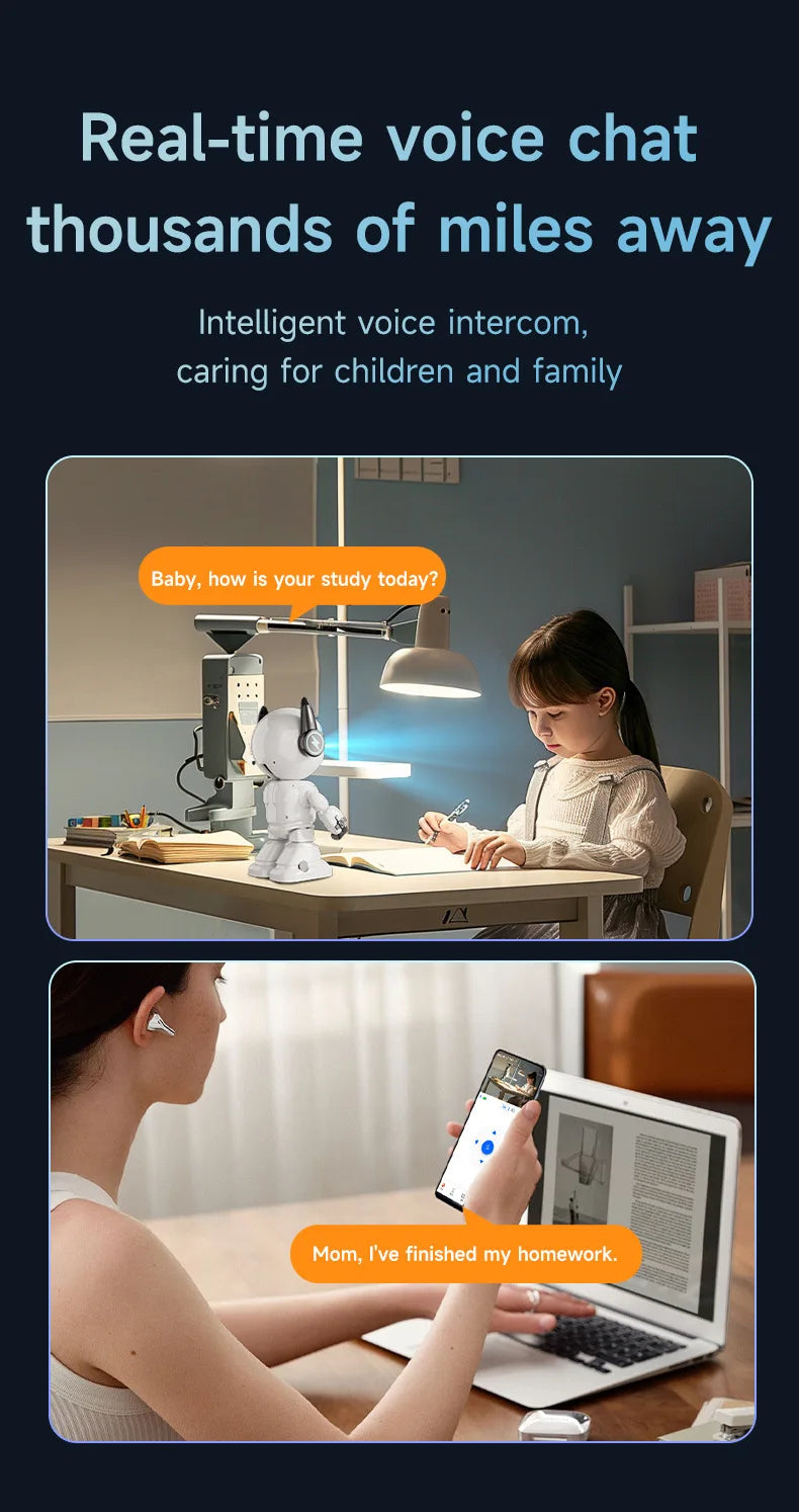 Smart Security Camera  4K Ultra HD Robot Design - Product detail 9
