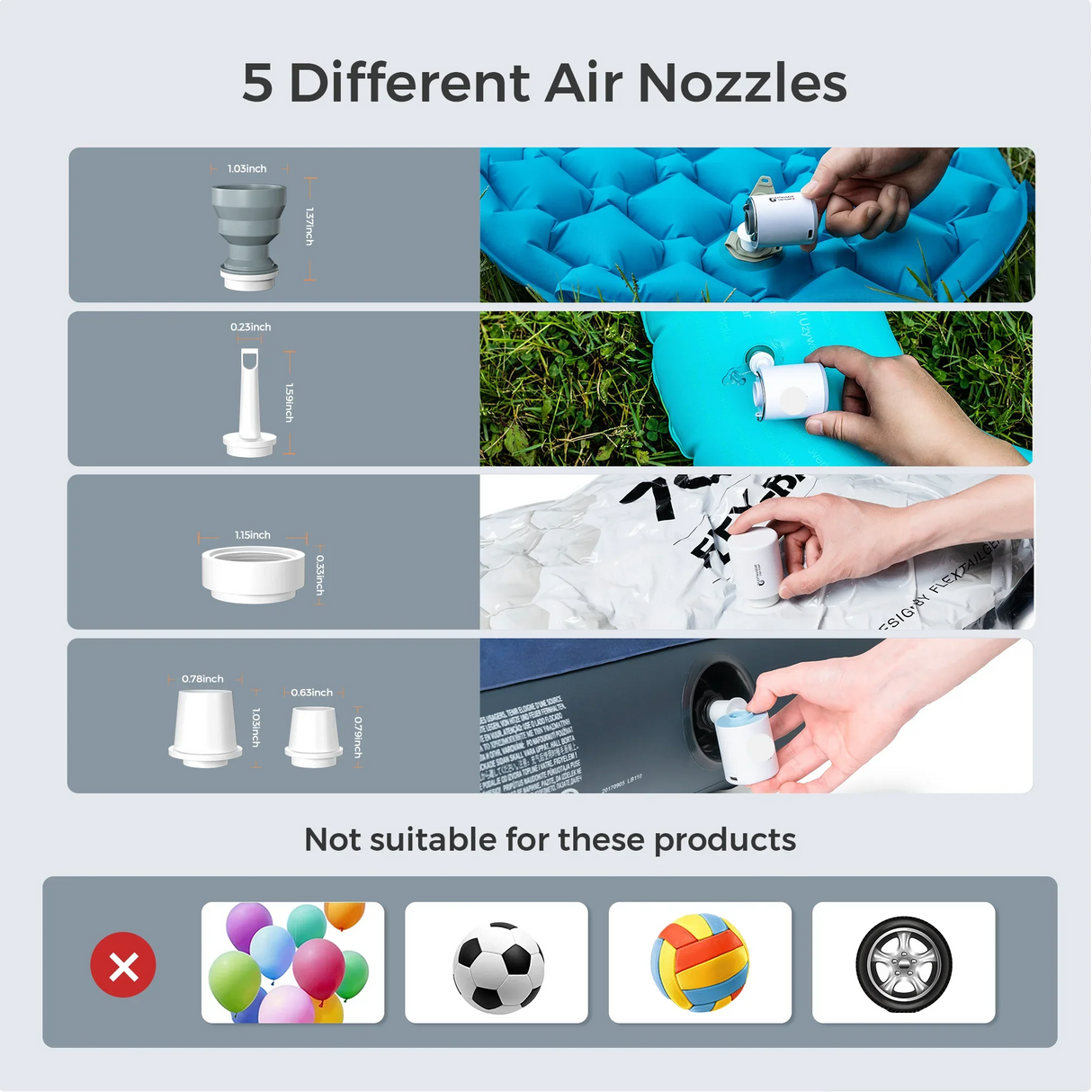 Portable Electric Air Pump  USB Rechargeable Mini Inflator - Product detail 4