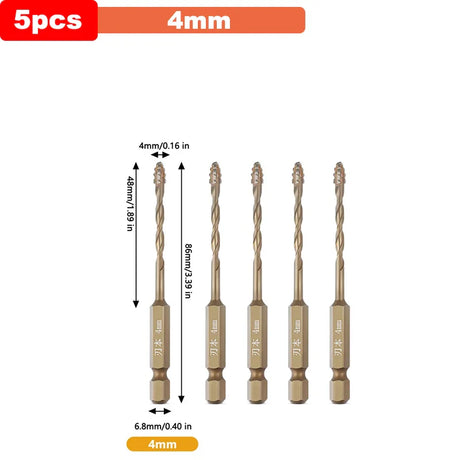 Professional Masonry Drill Bit Set  Titanium-Coated Multi-Surface Kit - Product detail 18