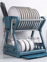 Kitchen Dish Drying Rack  2-Tier Stainless Steel Design - Product detail 4