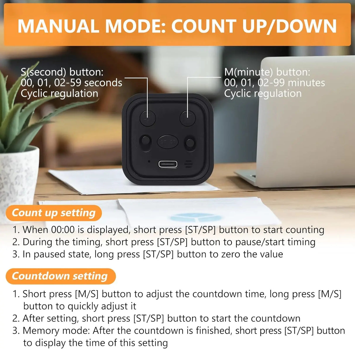 Digital Productivity Timer  Smart Cube Design With Gravity Sensor - Product detail 5