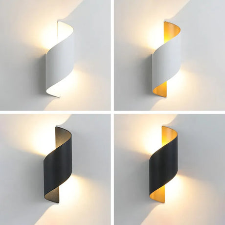 Modern Wall Light  Black Iron Curved Design - Product detail 6