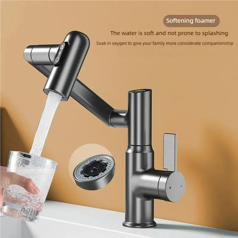 Modern Pull Out Basin Faucet  Smart LED Temperature Display - Product detail 5