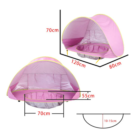 Kids Beach Tent  Pop-Up UV Protection Shelter With Pool - Product detail 13