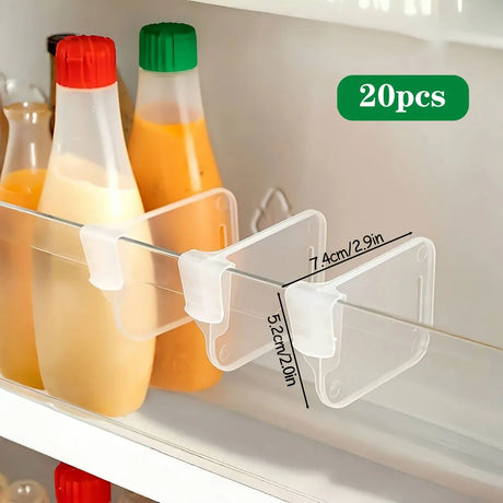 Refrigerator Shelf Organizer  Clear Plastic Door Clip System - Product detail 13
