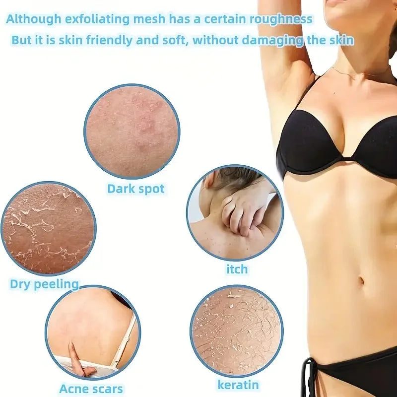 Mesh Bath Scrubber  Multi-Color Exfoliating Sponge Set - Product detail 9