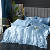 Luxury Satin Bedding Set  Silky Smooth Duvet Cover  Pillowcases - Product detail 9