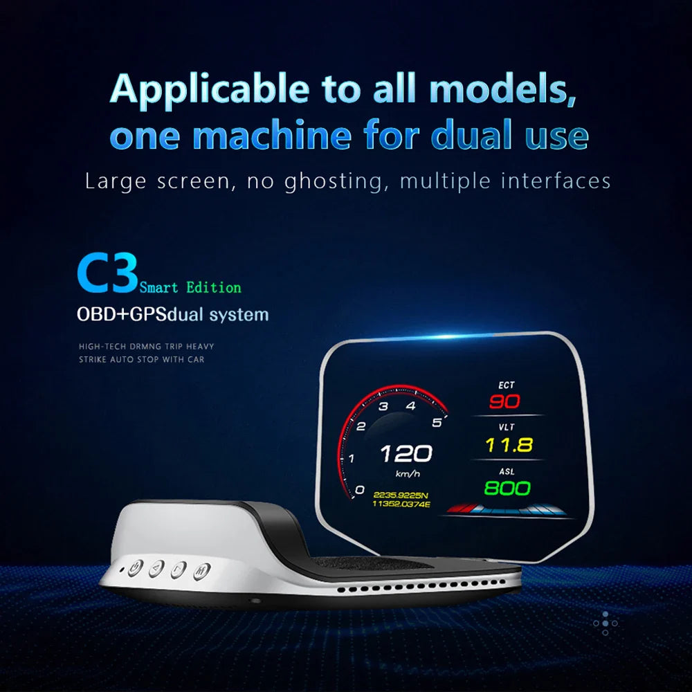 Smart Car HUD Display  GPS Navigation Projector With Speed Monitor - Product example