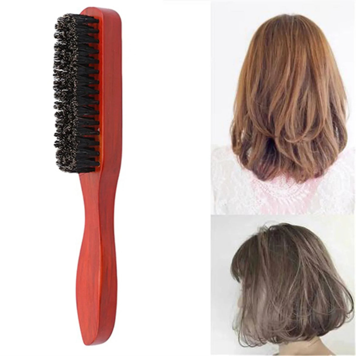 Professional Teasing Brush  Boar Bristle Wooden Handle - Product detail 6