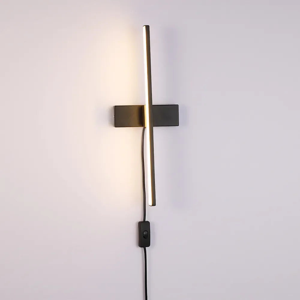 Minimalist Wall Light  LED Aluminum Sconce With Plug - Product detail 4