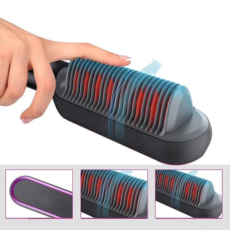 Professional Hair Styling Brush  Ceramic Ionic Straightener - Product example