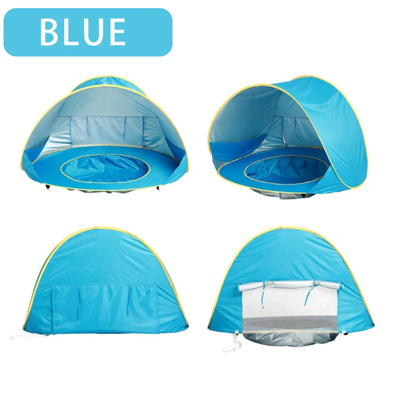 Kids Beach Tent  Pop-Up UV Protection Shelter With Pool - Product detail 4