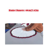 Floral Knit Blanket  Purple Rose Bouquet Design - Product detail 6