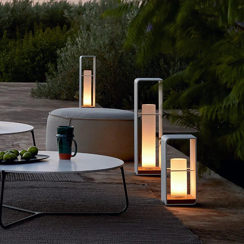 Modern Solar Path Lights  Minimalist Steel Frame Design - Product example