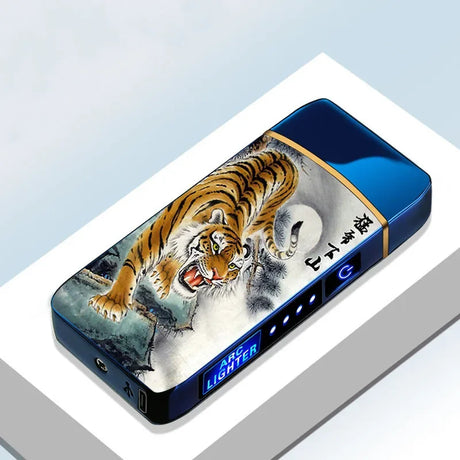Plasma Arc Lighter  Blue Metal Double Arch Design - Product detail 12