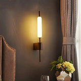 Modern LED Wall Sconce  Brushed Gold Linear Design - Detailed view