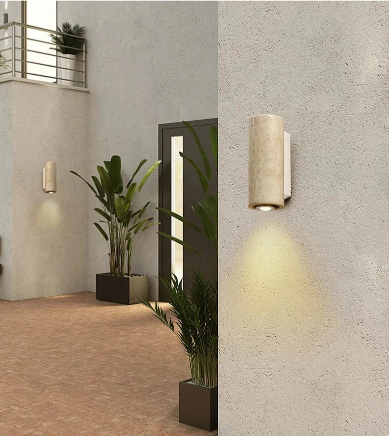 Natural Stone Wall Light Travertine LED Sconce Product Detail 6 natural-stone-wall-light-travertine-led-sconce-product-detail-6