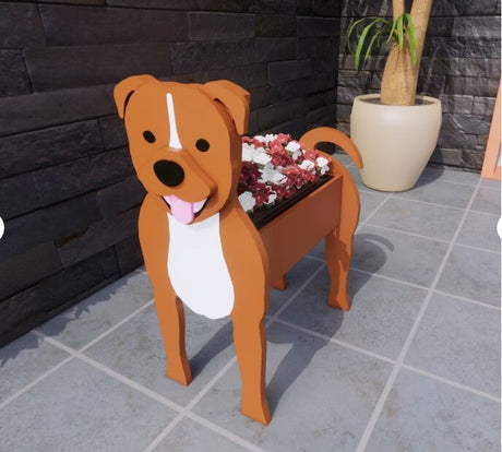Boston Terrier Planter  Decorative Garden Dog Sculpture - Product detail 24