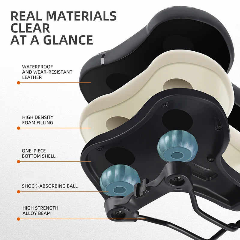 Ergonomic Bike Saddle  High Elastic Shock Absorbing Design - Detailed view