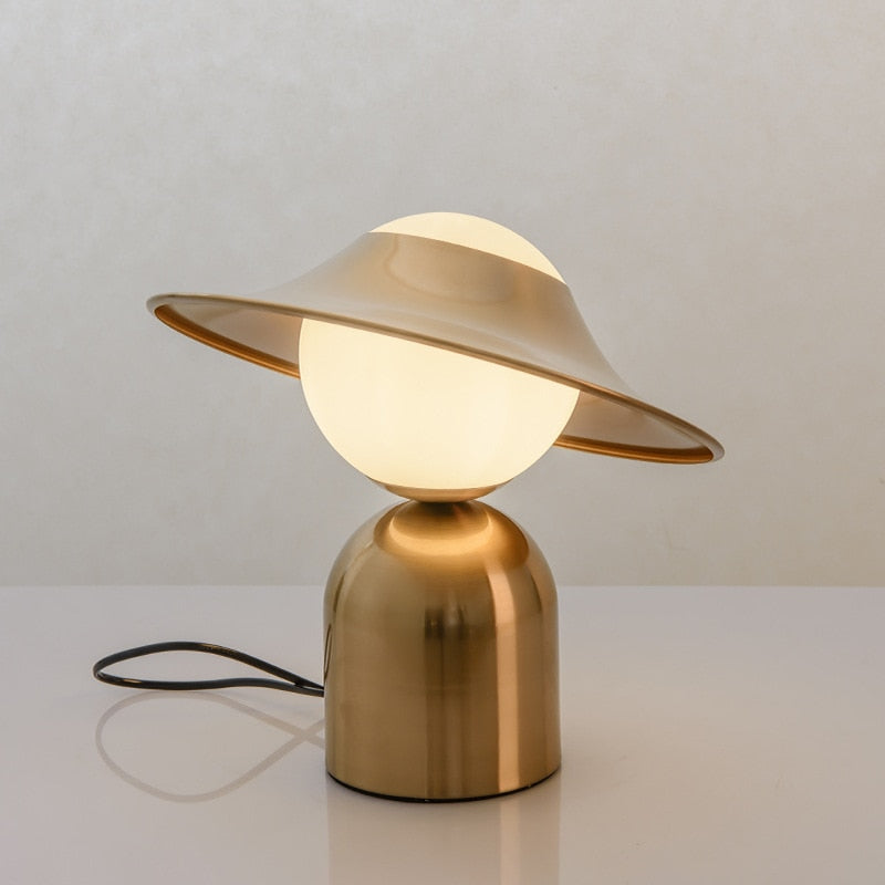 Nordic Table Lamp  Saturn Ring Gold Metal Design - Product detail 7