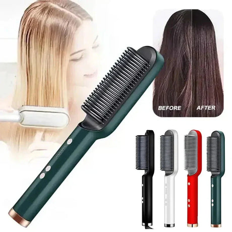 Professional Hair Styling Brush  Ceramic Ionic Straightener - Product showcase