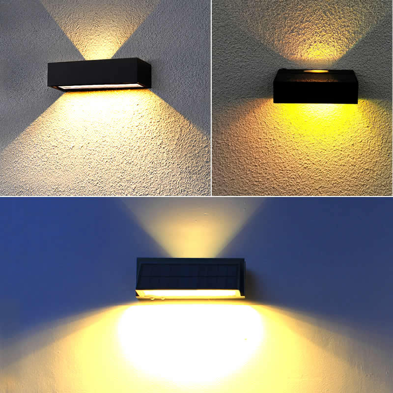 Modern Solar Wall Light  Up-Down Outdoor LED Sconce - Product example