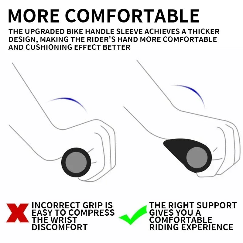Ergonomic Mountain Bike Grips  Anti-Slip Rubber Design With Palm Support - Product detail 4