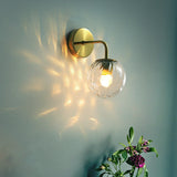 Scandinavian Globe Wall Light  Brass Finish with Adjustable Arm - Product example