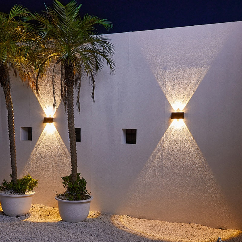 Solar Wall Light  Modern Dual LED Outdoor Lamp - Product example