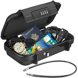 Portable Security Safe Box  Waterproof Travel Valuables Storage - Product showcase