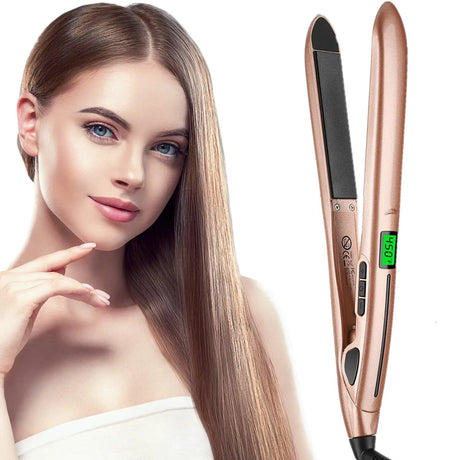 Professional Hair Straightener  LCD Temperature Control  Ceramic Plates - Product showcase
