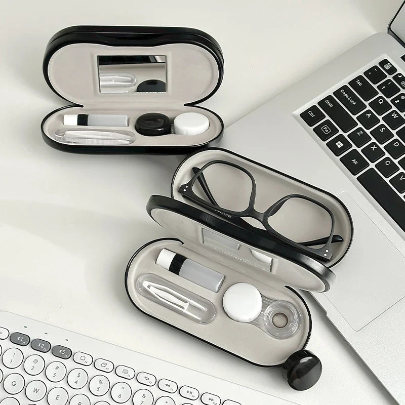 Double Layer Glasses Case  Contact Lens Storage System - Product detail 5