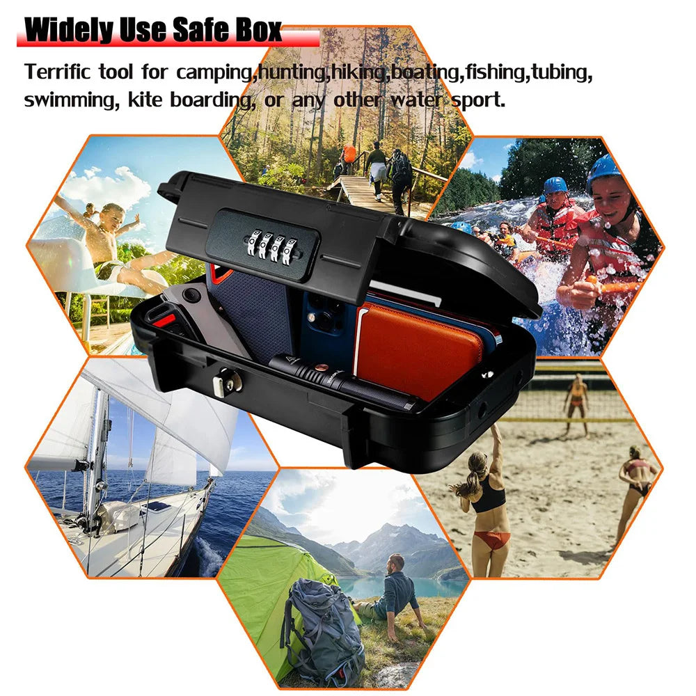Portable Security Safe Box  Waterproof Travel Valuables Storage - Product detail 4