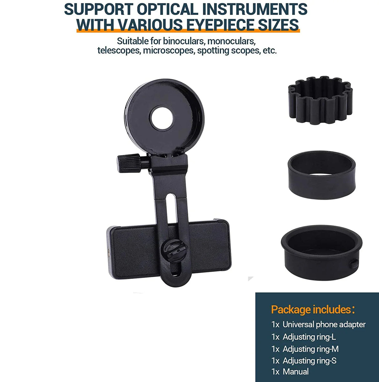 Universal Phone Scope Mount  Adjustable Telescope  Binocular Adapter - Product detail 5