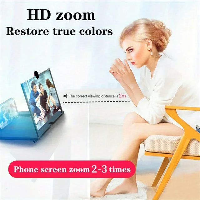 HD Screen Magnifier  Portable 3X Zoom Display Amplifier - Product showcase