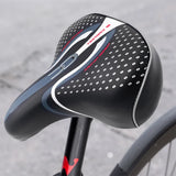 Ergonomic Bike Saddle  Extra Wide PU Leather Design - Detailed view