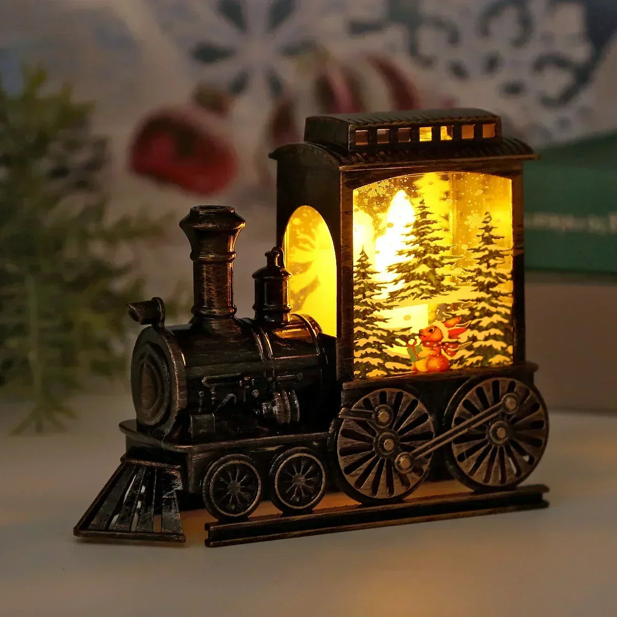 Vintage Train Night Light  Decorative LED Holiday Lantern - Product detail 4