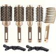 Professional Round Hair Brush Set  Ceramic Ionic Boar Bristle Design - Detailed view