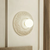 Vintage Ceiling Light  Ornate Floral Relief Pattern - Detailed view