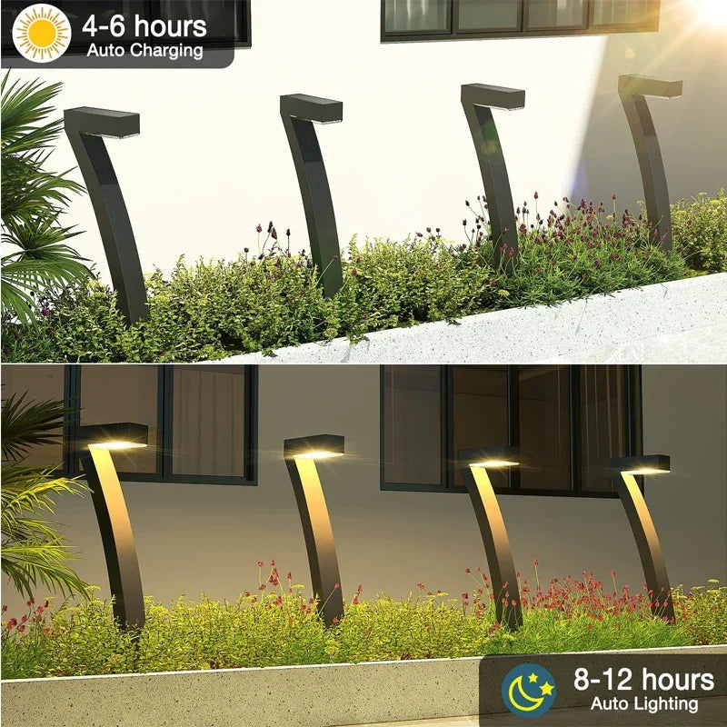Modern Solar Path Lights  Z-Shaped LED Garden Lighting - Product detail 5